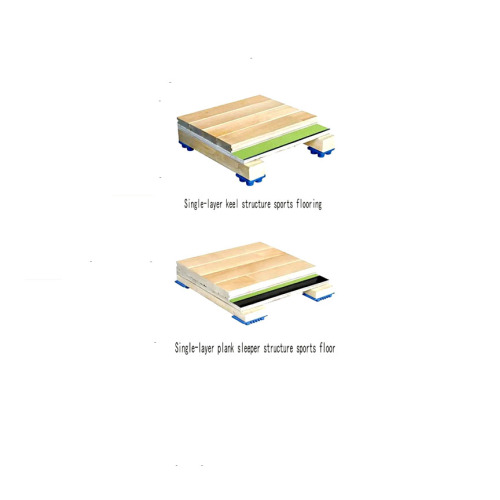 Suelo de madera deportivo a prueba de humedad para gimnasio interior.