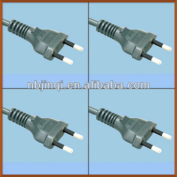 Brazil 2 pin power plug (2.5A,10A/250V) with AC power cord (UCIEE approved)