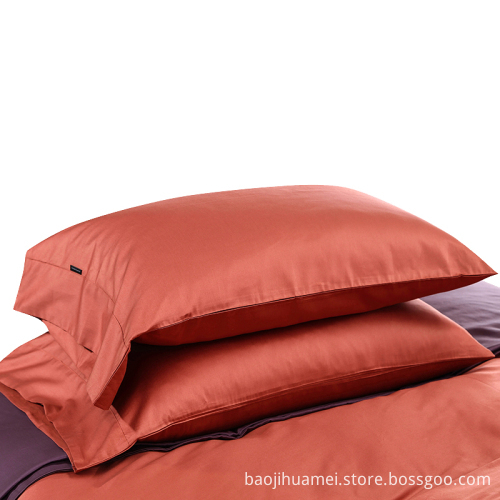 Carrot Red 4 PCS 100% Egyptian Cotton Bedding Sets