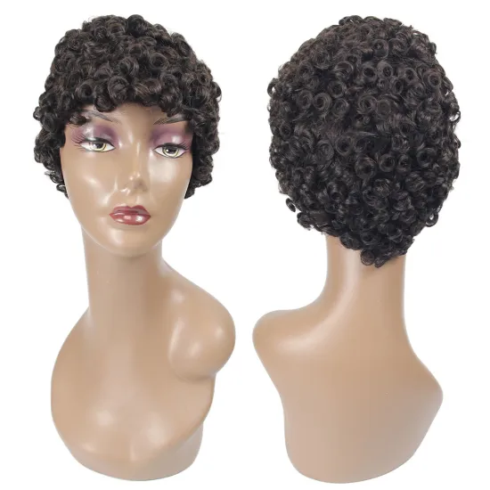 Hot selling machine made human hair wig brazilian hair in china pineapple wave hair, cheap pineapple wigs