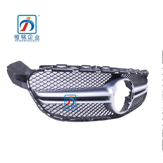 Front Silver Black AMG Grille for Mercedes-Benz W205 C-Class