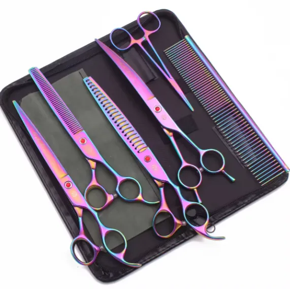 Wholesale Color Printing Dog Grooming Shears Pet Hair Scissors