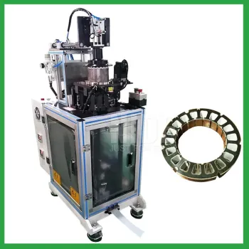 Auto brushless DC motor stator slot paper folder and inserter machine