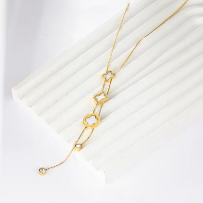 Luxury Titanium Clover Mini Necklace