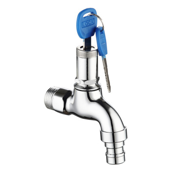 가정 및 실외 사용을위한 잠금 키가있는 휴대용 합금 수도꼭지
