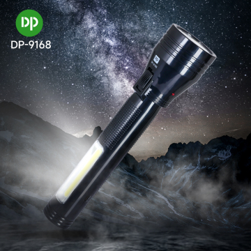 Rechargeable LED Flashlight Torch USB with Side Light