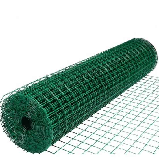 4" X 2" Pvc Coated Welded Wire Mesh / Green Pvc Coated Holland Wire Mesh Fence