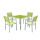 5PC aluminum textilene dining table set