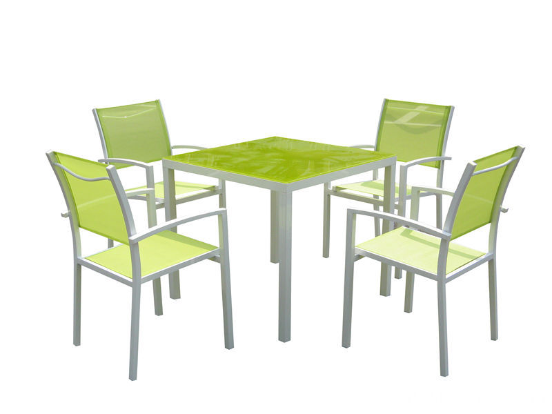 5PC aluminum textilene dining table set S1806