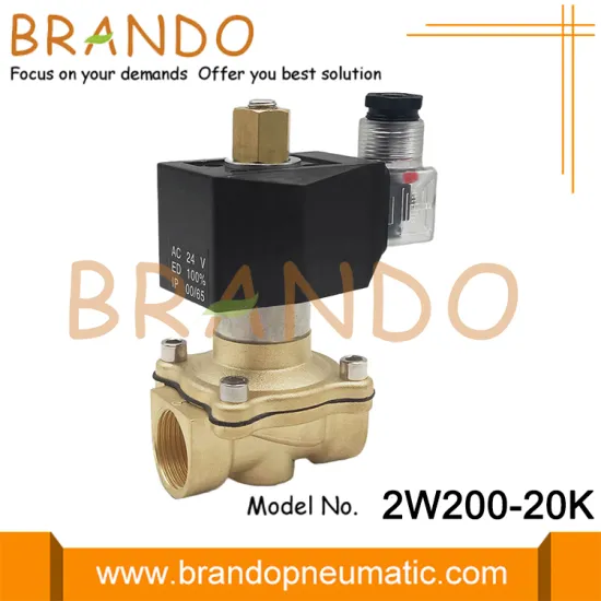 2W200-20 3/4'' 2 Way Normally Open Brass Solenoid Valve 24v 110v 220v