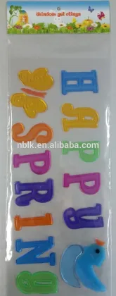 Happy Spring TPR window gel sticker Jel Jewels