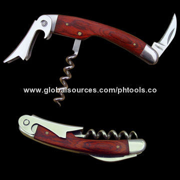 Waiter's Corkscrew with Wooden Handle, 106mm Length