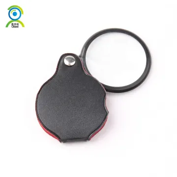 Portable Mini Black 50mm 10x Hand-Hold Pocket Magnifying Glass