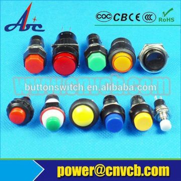 16mm maintain illuminated plastic push button start switch with led