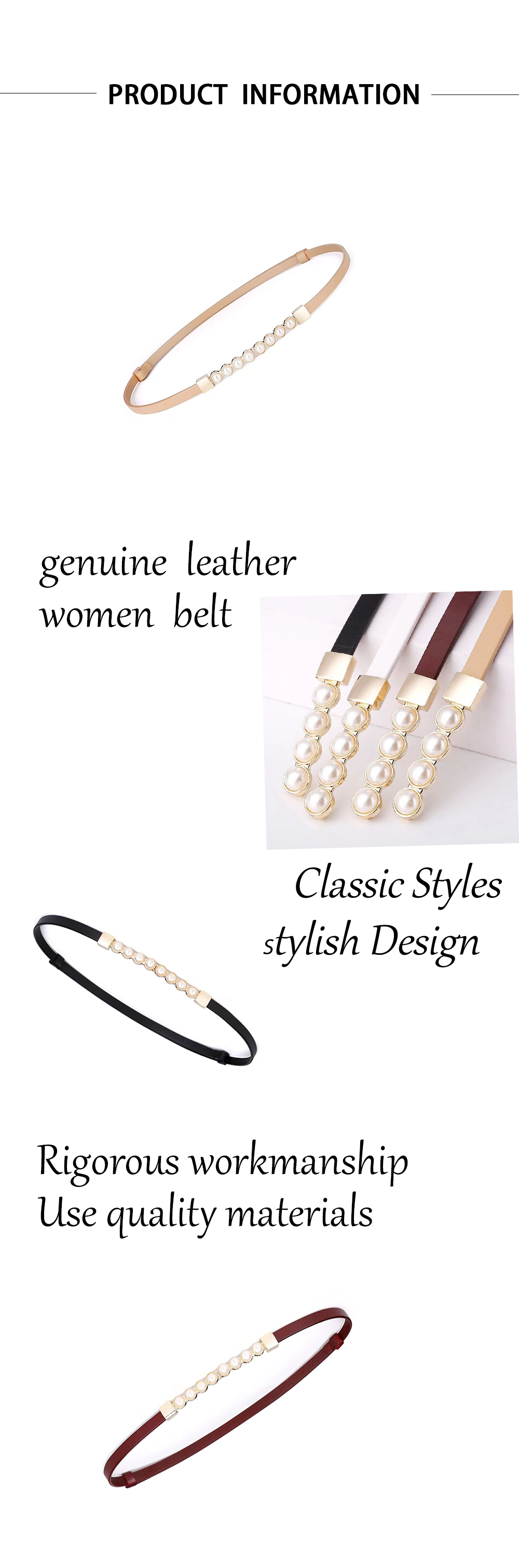 Ladies Thin Leather Belt