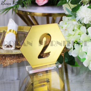 Gold Luxury Acrylic Display Racks and Wedding Table Numbers