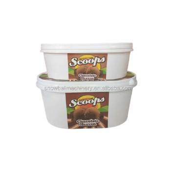 Disposable PP Square Ice Cream Container 350g with Lid