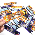 Anpassad designvävd Jet Tag Anime Fabric Keychain