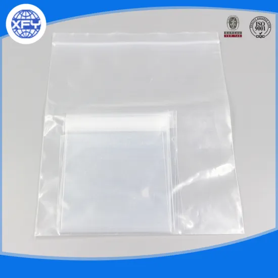 Clear resealable zipper plastic packing bag