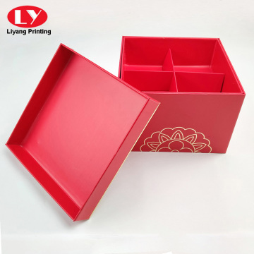 Red Color Paper Cardboard Gift Cookie Box