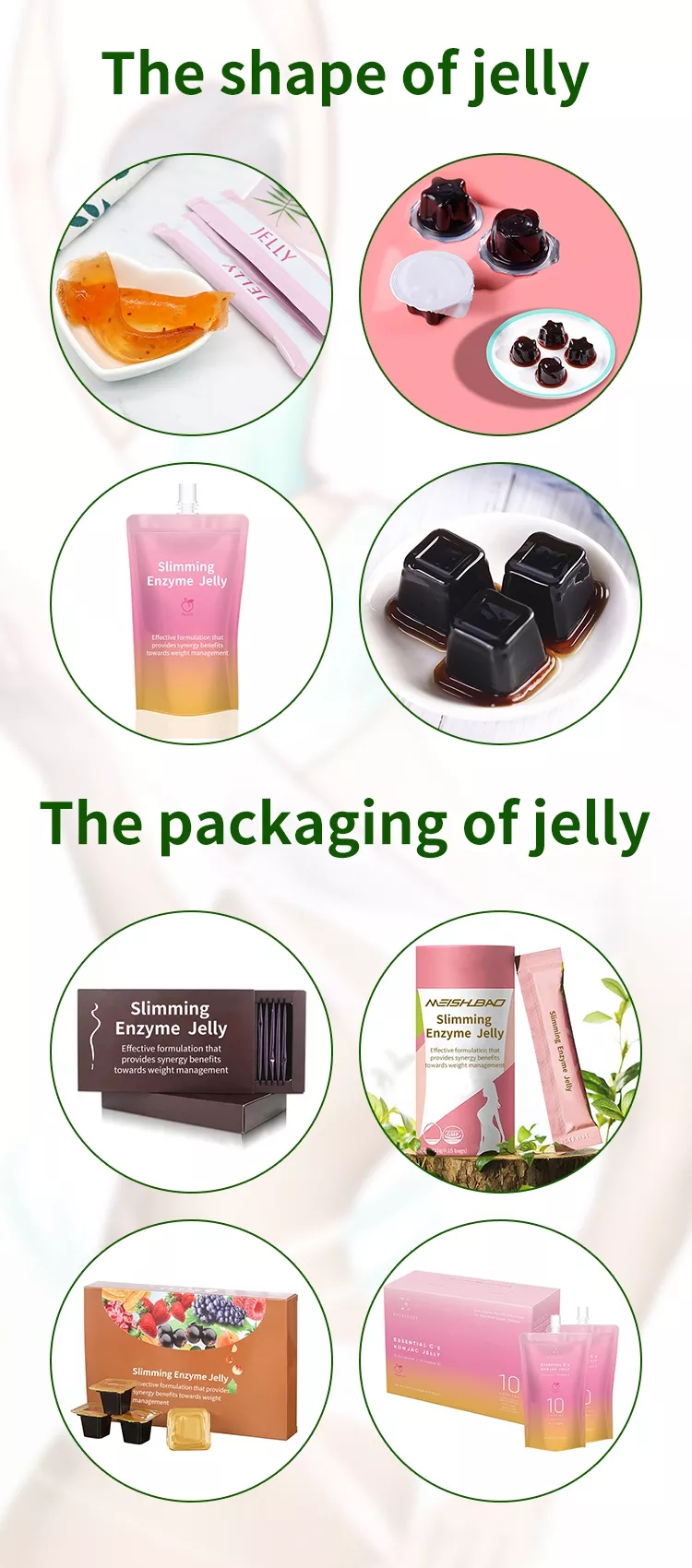 OEM/ODM Natural Slim Enzyme Jelly Stick Body Shape Women Weight Loss Enzyme Detox Jelly Stick