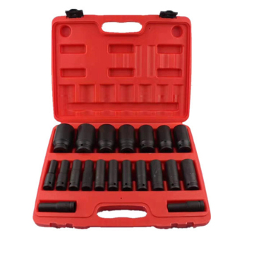 2022 New High-Grade 1/2\" 20 Pcs Deep Air Impact Socket Set with Universal Joint