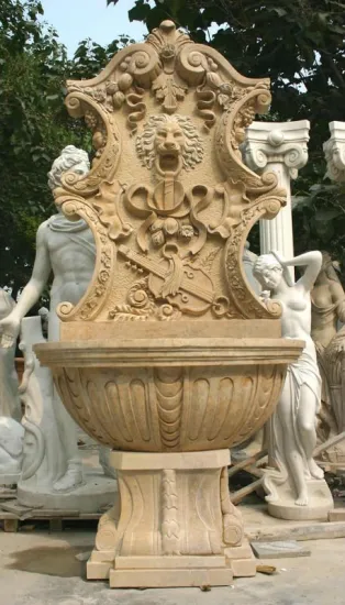 Marble Wall Fountain with lion head(WFT052)