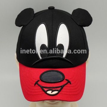 Wholesale high quality 6 panel embroidered 100% cotton lovely animal image children baseball cap