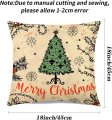 Feliz Navidad Pillow Farmhouse Almohada de lanzamiento de Navidad