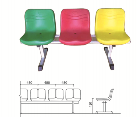 Portable Padded Floor Football Bleacher Seating Chair