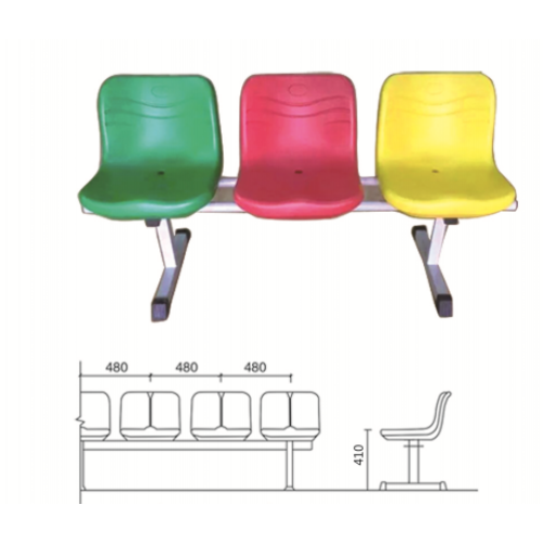 Portable Padded Floor Football Bleacher Seating Chair