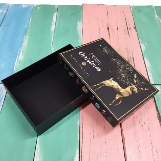Customized Luxury Christmas Packaging Paper Box With Bag