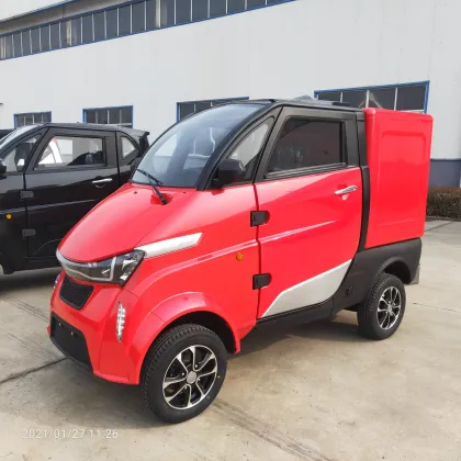 Electric Car Fast Food Delivery Truck
