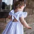 子供用の夏のソリッドカラードレス