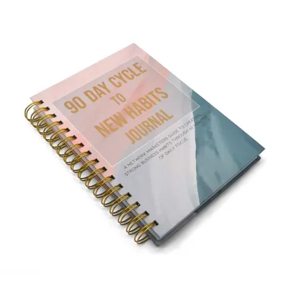 Golden Foil Spiral Wire Ring Hardcover Diary Journal Notebook Planner