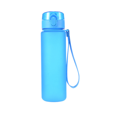 Bouteille d&#39;eau de sport portable de rebond en plastique avec poignée
