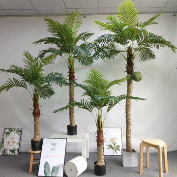 Plante artificielle de noix de coco de mariage décoratif tropical
