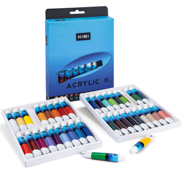 Miya Himi 36 Farbe 12ml Acryl -Lackier -Set - Erschwinglicher Künstler Acrylfarbe