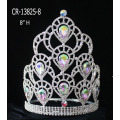 New Fashion AB Rhinestone Heart Pageant Crowns