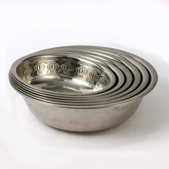Wholesale High Quality Stainless Steel Soup Basin Multifunctional Metal Mixing Bowl for Kitchen