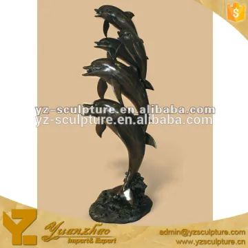 Outdoor bronze dolphin fountain GBFN-D020