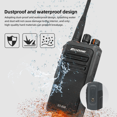 ECOME ET-538 Submarino de largo rango de largo alcance 10W VHF UHF Walkie Talkie