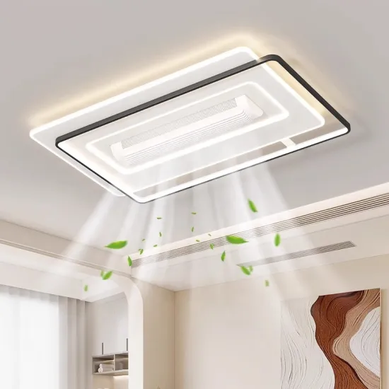 Bladeless Fan Lighting: Modern Simple LED Ceiling Light for Living Room and Bedroom