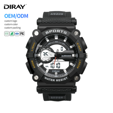 DIRAY 2107GAD Luxury Analog-Digital Dual Time Waterproof Sports Watch for Men