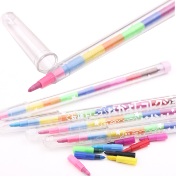 Bambini promozionali che disegnano pastelli di plastica in forme di pastello divertenti