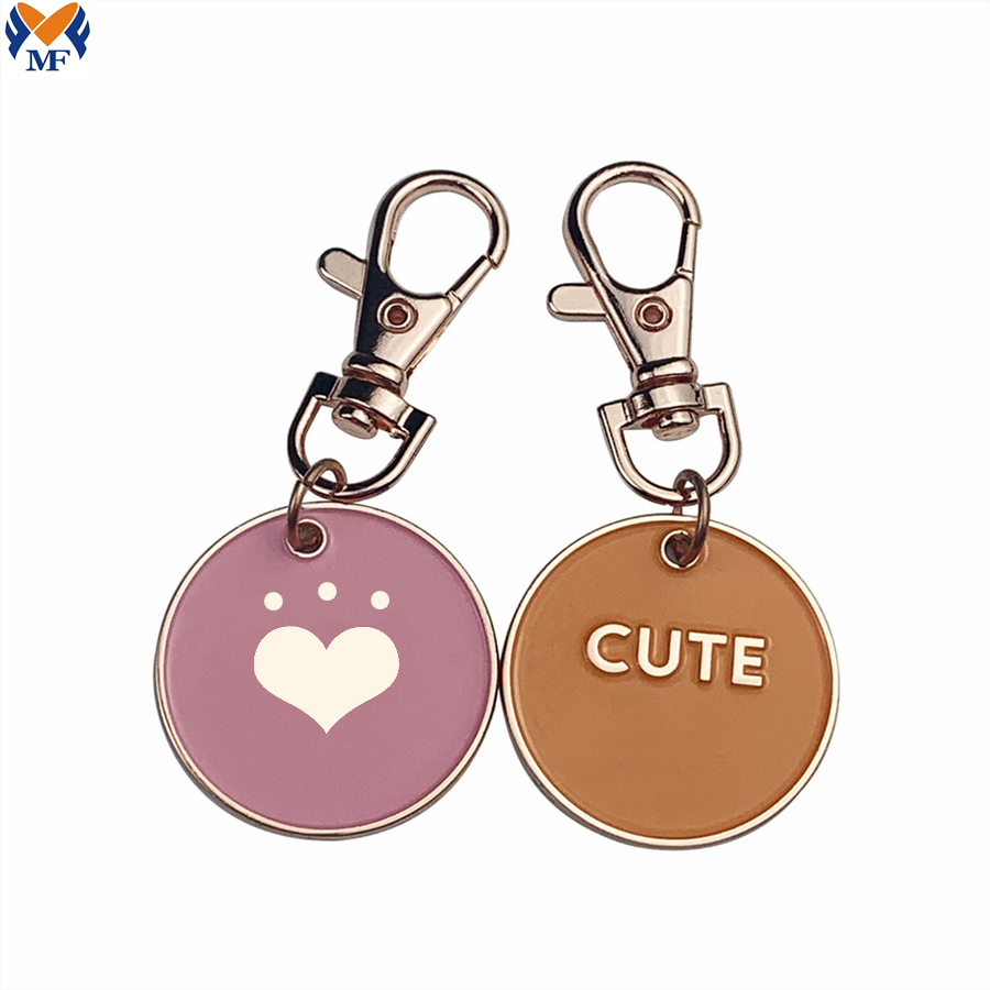 Enamel Heart Charm Keychain