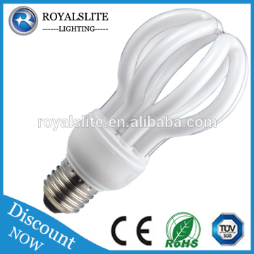 25w tri-color tube lotus cfl light energy saver