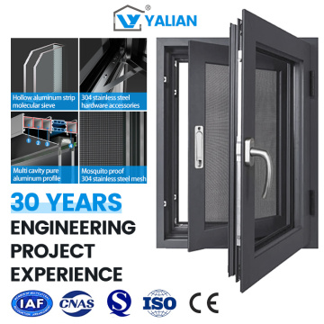 energy save casement window Simple Swing Open Style Aluminum Alloy Casement Windows Supplier