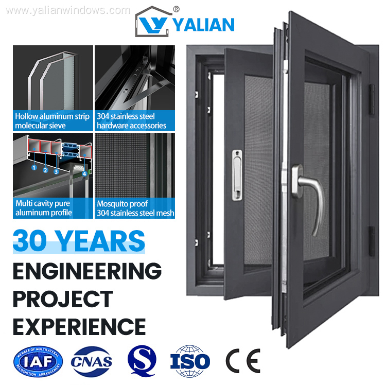 Customizable Aluminum American Style Swing Casement Windows