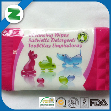 50% viscose spunlace nonwoven fabric cleaning pet wipe